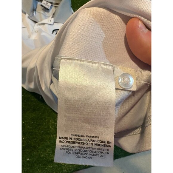 Michigan State Spartans polo mens small white gray nike lightweight MSU RK - Picture 3 of 9